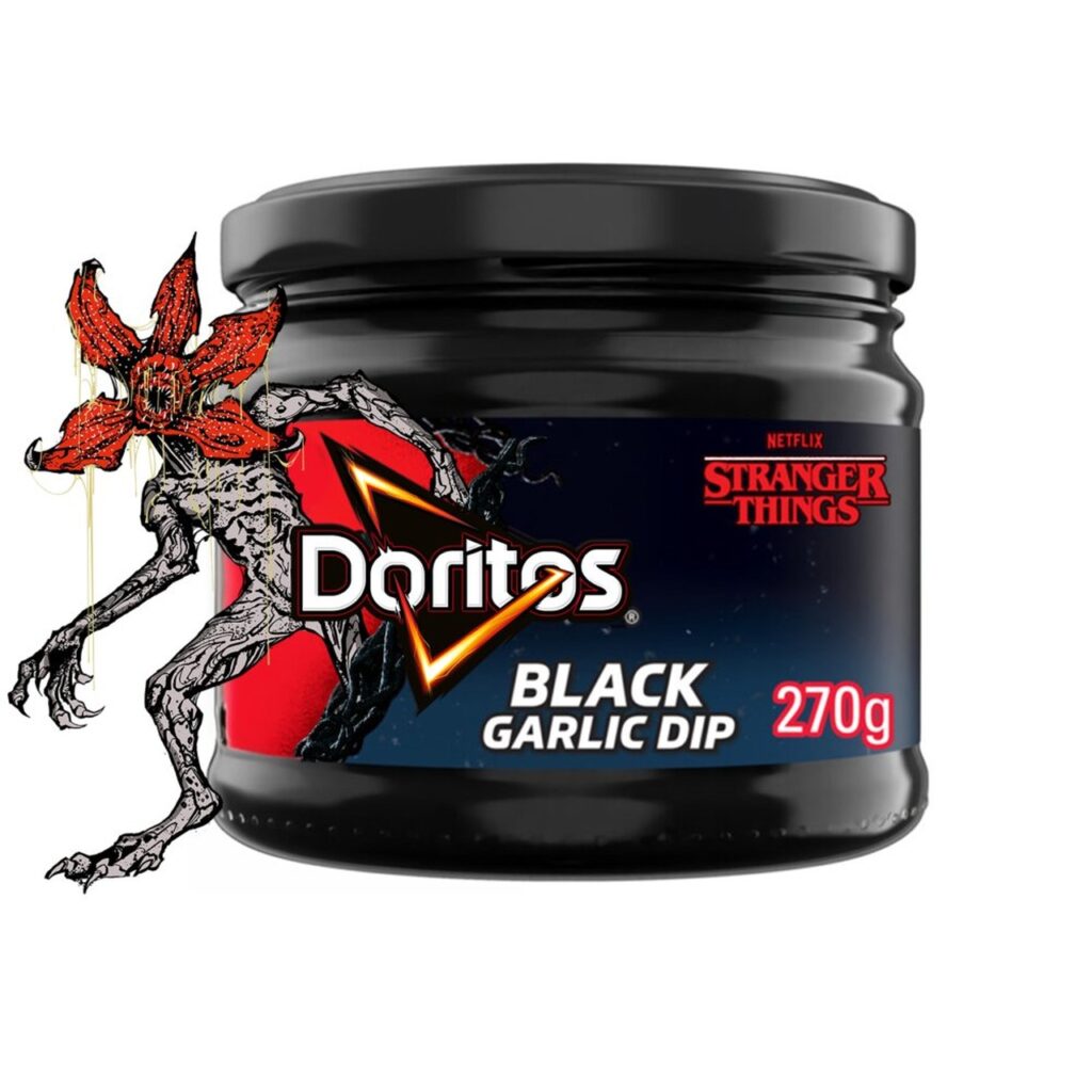 Doritos anuncia Black Garlic Dip edicao limitada para celebrar ultima temporada de Stranger Things no Reino Unido 3 Easy Resize.com